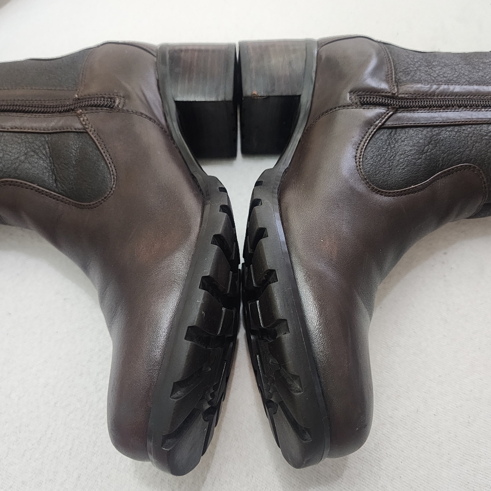 Blondo Dark Brown Fur-Trim Buckle Ankle Boots - Picture 8 of 13